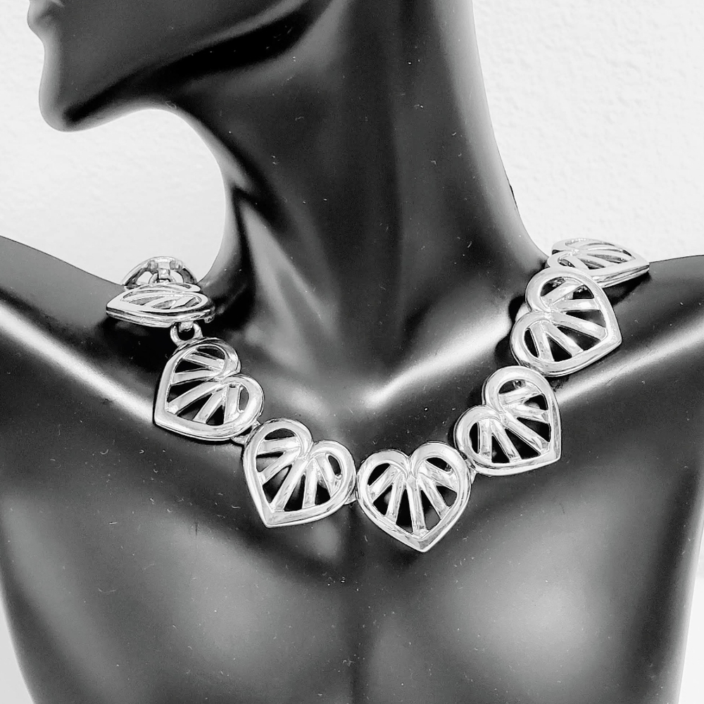 -SOLD-Vintage Givenchy Necklace Choker Silver